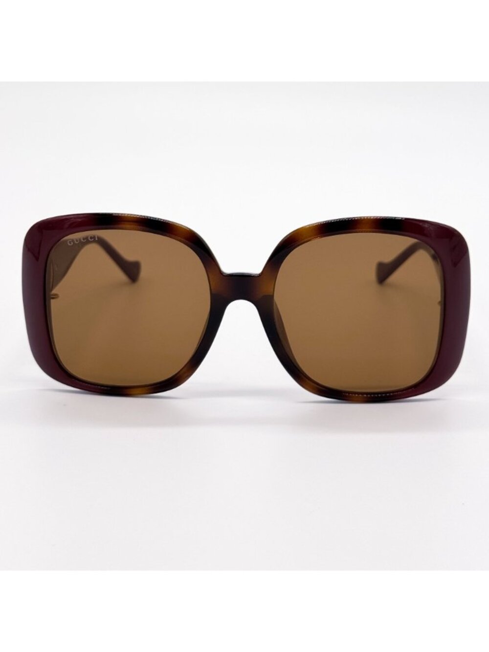 NEW GUCCI SUNGLASSES GG1029SA 003 HAVANA OVERSIZED WOMEN GUCCI WITH CHAIN - Picture 7 of 13